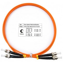 Шнур оптический duplex 1м ST-ST 62,5/125 mm LSZH FOP-62-ST-ST-1m Шнур оптический duplex 1м ST-ST 62,5/125 mm LSZH FOP-62-ST-ST-1m