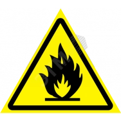 Наклейка Пожароопасно 150х150х150 мм Наклейка Пожароопасно 150х150х150 мм