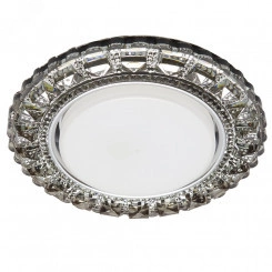 Светильник ДВО-15w GX53 без лампы со светодиодной подсветкой 6400К серый хром Светильник ДВО-15w GX53 без лампы со светодиодной подсветкой 6400К серый хром