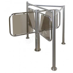 Роторный турникет электромеханический полуростовыйс преграждающими створками PERCo-RTD-03S, исполнение нержавеющая сталь