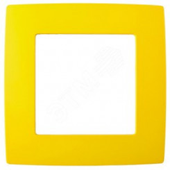 Рамка на 1 пост, Эра12, жёлтый, 12-5001-21