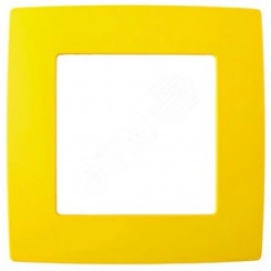 Рамка на 1 пост, Эра12, жёлтый, 12-5001-21