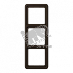 Рамка 3 поста универсальная ударопрочная коричневая