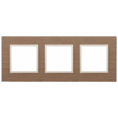 Рамка на 3 поста, дерево, Эра Elegance, ясень+сл.кость, 14-5303-07