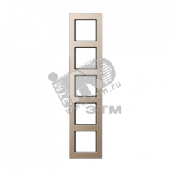 Рамка 5-я для горизонтальной/вертикальной установки  Серия- ACreation  Материал- дуропласт  Цвет- шампань