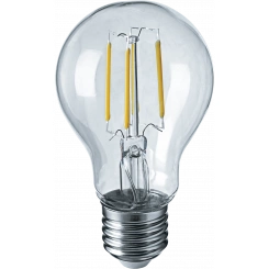 Лампа светодиодная LED 8вт Е27 диммируемая теплый FILAMENT