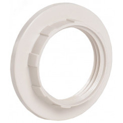 Кольцо абажурное для патрона Е14 пластик белый индивидуальный пакет