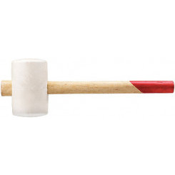 Киянка резиновая белая, деревянная ручка 80 мм (900 гр)