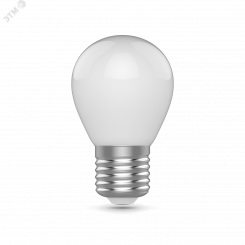 Лампа светодиодная LED 4.5 Вт 380 Лм 2700К теплая Е27 Шар milky Basic Filament Gauss