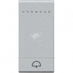 LivingLight Клавиша Звонок 1 модуль алюминий