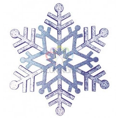 Фигура елочная Снежинка резная 81см cиний