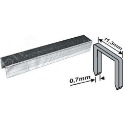 Скобы для степлера закаленные 11.3 мм х 0.7 мм, (узкие тип 53) 6 мм, 1000 шт