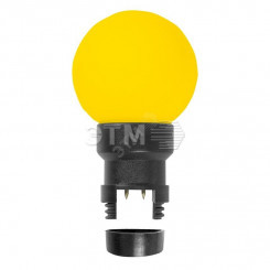 Лампа шар 6 LED для белт-лайта, цвет: Жёлтый, ?45мм, жёлтая колба