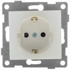 Bravo Розетка одинарная, с боковом заземляющим контактом, с защитой от проникновения, скрытая установка, 16А, 250В. жемчуг Bravo Розетка одинарная, с боковом заземляющим контактом, с защитой от проникновения, скрытая установка, 16А, 250В. жемчуг