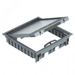 Лючок GES9-3B U (универсальный) 12xModul45 (полиамид, серый) Лючок GES9-3B U (универсальный) 12xModul45 (полиамид, серый)