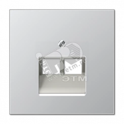 Накладка для 2-ой телефонной/компютерной розетки IAE/UAE (1 x 8-пол.) Серия LS990 Материал- металл Цвет- алюминий Накладка для 2-ой телефонной/компютерной розетки IAE/UAE (1 x 8-пол.) Серия LS990 Материал- металл Цвет- алюминий