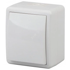 Выключатель с подсветкой IP54, 10АХ-250В, ОУ, Эра Эксперт, белый,11-1402-01 Выключатель с подсветкой IP54, 10АХ-250В, ОУ, Эра Эксперт, белый,11-1402-01