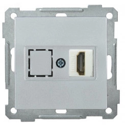 РHDMI-0-Б Розетка HDMI BOLERO серебряный IEK РHDMI-0-Б Розетка HDMI BOLERO серебряный IEK