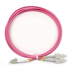 Шнур оптический duplex 2м LC-SC 50/125 mm OM4 LSZH FOP-50-OM4-LC-SC-2m