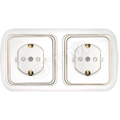 Беларусь розетка 2-х местная зк с/ш РС16-284 Беларусь розетка 2-х местная зк с/ш РС16-284