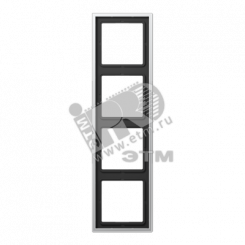 Рамка 4-я для горизонтальной/вертикальной установки  Серия- LS990  Материал- металл  Цвет- алюминий
