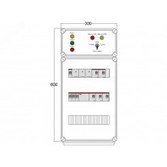 Щит управления электрообогревом DEVIBOX HR 5x4400 3хD330 (в комплекте с терморегулятором и датчиком температуры)