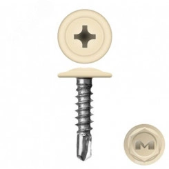 Саморез металл/металл 4.2х19 пресс-шайба сверло RAL1015 Саморез металл/металл 4.2х19 пресс-шайба сверло RAL1015