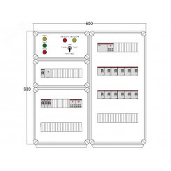 Щит управления электрообогревом DEVIBOX HR 12x1700 D330 (в комплекте с терморегулятором и датчиком температуры)