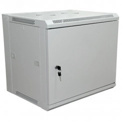 Шкаф настенный 19 RexantPRO 6U 600x600x370мм  - передняя дверь металл. RAL 7035