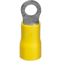 Наконечник кольцевой НКИ 6-4, желтый (50шт/уп.) Navigator