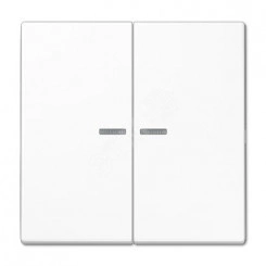 Клавиша 2-я для выключателей и кнопок с окошком для подсветки. Серия LS990 Материал- дуропласт Цвет- белый Клавиша 2-я для выключателей и кнопок с окошком для подсветки. Серия LS990 Материал- дуропласт Цвет- белый