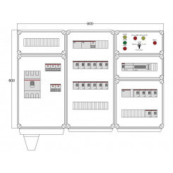 Щит управления электрообогревом DEVIBOX HR 18x4400 D850 (в комплекте с терморегулятором)
