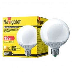 Лампа светодиодная LED 12вт Е27 теплый (шар)