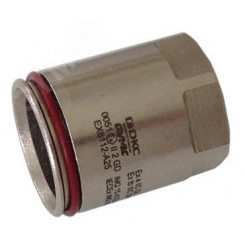 Взрывозащищенная Ex e муфта труба-коробка с внутренней резьбой. DT 25 мм. M25x1,5. Нержавеющая сталь AISI 316L. IP66/67 Взрывозащищенная Ex e муфта труба-коробка с внутренней резьбой. DT 25 мм. M25x1,5. Нержавеющая сталь AISI 316L. IP66/67