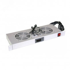 Модуль вентиляторный 19 с термостатом 1U с 2-мя вентиляторами