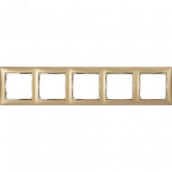 VALENA Рамка 5 постов горизонтальная матовое золото VALENA Рамка 5 постов горизонтальная матовое золото
