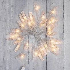 Гирлянда светодиодная Прищепки 30 LED, 5 м, теплыйбелый