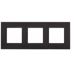 Рамка на 3 поста, металл, Эра Elegance, чёрный+антр, 14-5203-05 Рамка на 3 поста, металл, Эра Elegance, чёрный+антр, 14-5203-05
