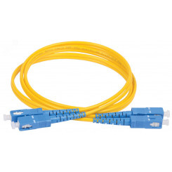 Шнур оптический коммутационный соединительный (патч-корд) для одномодового кабеля (SM) 9/125 (OS2) SC/UPC-SC/UPC двойного исполнения (Duplex) LSZH 3м