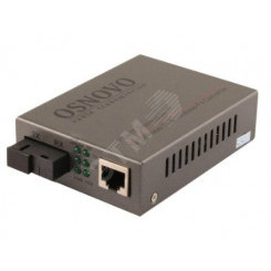 Медиаконвертер оптический 1хRJ45 10/100 Мб/с, 1хSC 100 Мб/с, для кабеля до 20 км