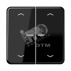 Клавиши для сдвоенной кнопки BCU черные Клавиши для сдвоенной кнопки BCU черные