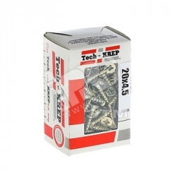 Шуруп универсальный 4,5х20 потайная головка, остроконечный, желтопассивированный (200шт) - коробка