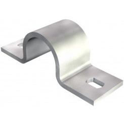 Крепежная скоба металлическая двухлапковая 32 мм горячий цинк Крепежная скоба металлическая двухлапковая 32 мм горячий цинк