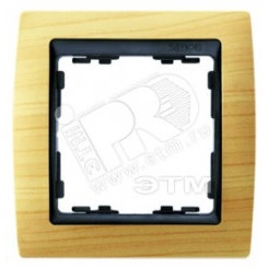 Рамка на 1 пост, S82, сосна - графит Рамка на 1 пост, S82, сосна - графит