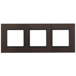 Рамка на 3 поста, стекло, Эра Elegance, бронза+антр, 14-5103-13 Рамка на 3 поста, стекло, Эра Elegance, бронза+антр, 14-5103-13