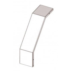 Крышка лотка КЛС 150х100-90 УТ1,5 для поворота трассы вниз на 90, оцинкованный лист,  S1,5