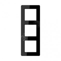 Рамка 3-я для горизонтальной/вертикальной установки  Серия- AFlow  Материал- термопласт. Цвет- черный