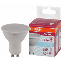 Лампа светодиодная LED 7Вт GU10 4000К 700лм 230V FR PAR16 (замена 80Вт) OSRAM LS