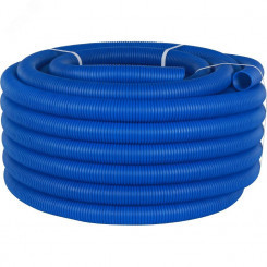 Труба гофрированная ПНД, цвет синий, наружным     диаметром 40 мм для труб диаметром 32 мм STOUT    SPG-0001