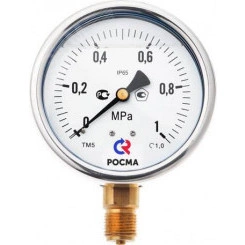 Манометр виброустойчивый радиальный ТМ-520Р.00 0. .60 МРа 1/2' 150С кл.т.1.0, готовый к гидрозаполнению Манометр виброустойчивый радиальный ТМ-520Р.00 0. .60 МРа 1/2' 150С кл.т.1.0, готовый к гидрозаполнению